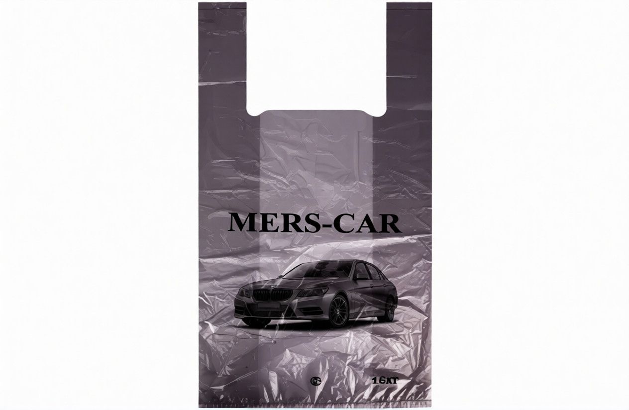 Пакет "Мерседес" 27х49 (майка) серый /100/500/